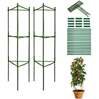 LIBRNTY 2 pcs Soporte para Jaula de Jardín-Varillas de Apoyo para Plantas-Soporte para Plantas trepadoras de jardín-para…
